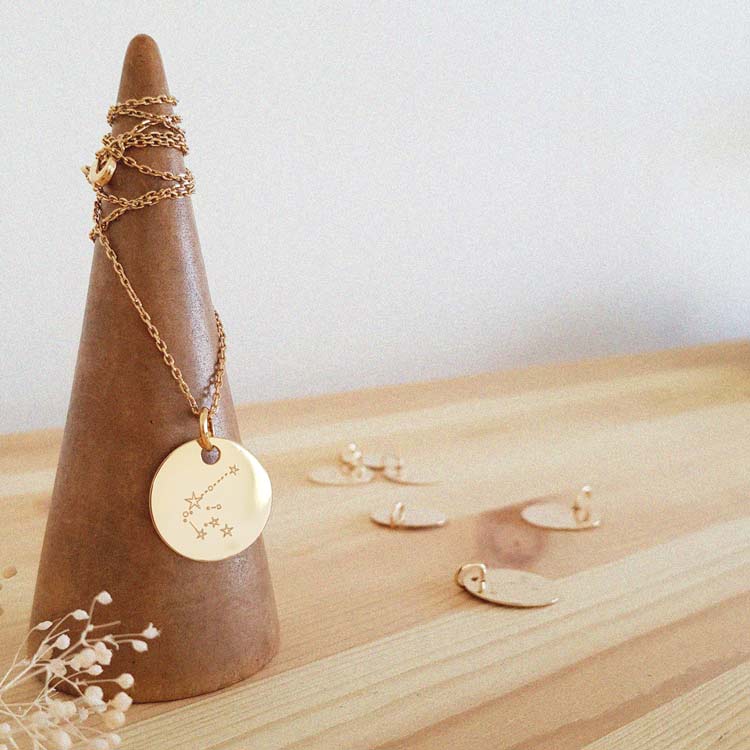 LES POULETTES BIJOUX: Collana Argento 925 Costellazione Acquario | Gioiello Zodiacale Con Cofanetto