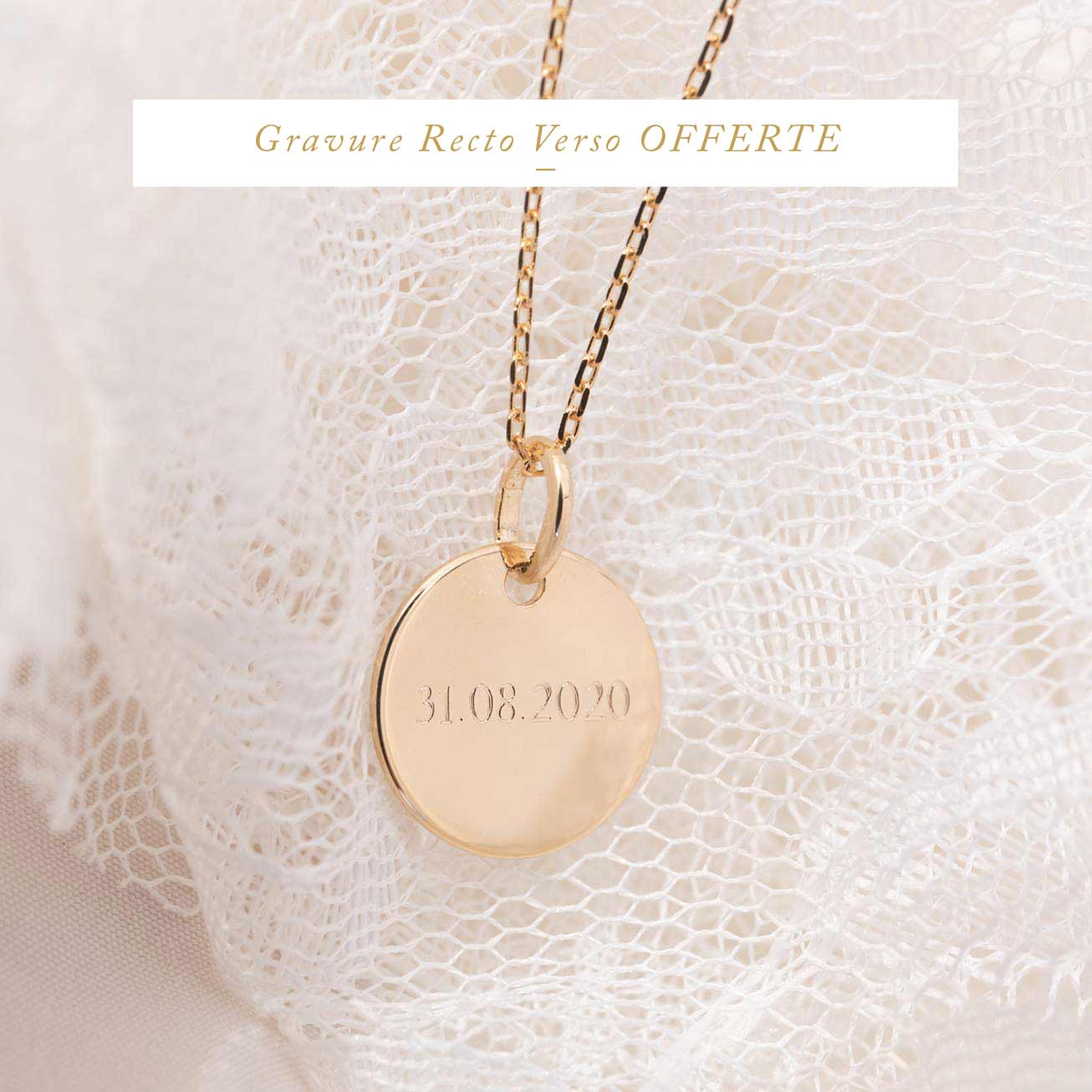 Collana battesimo nome, data e foglia