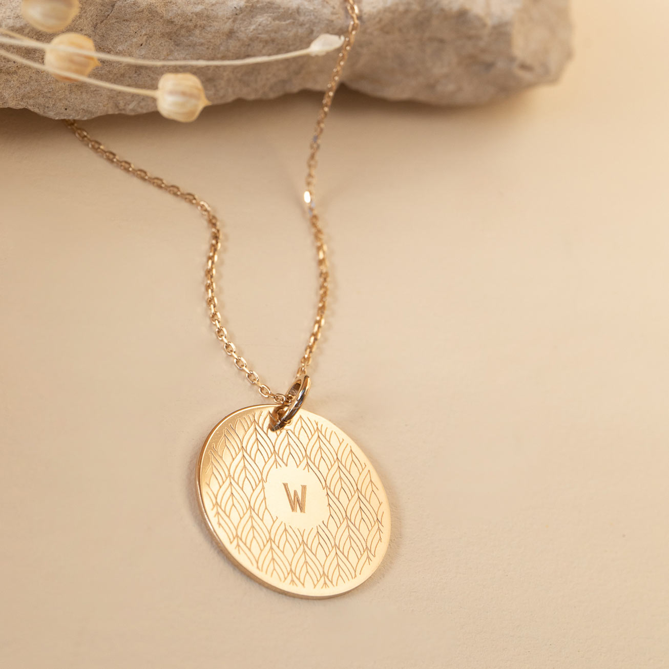 Collana personalizzabile iniziali Art Deco