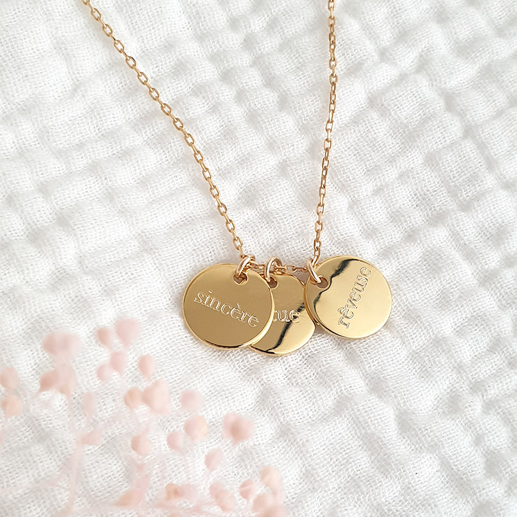 collana personalizzabile 3 medagliette