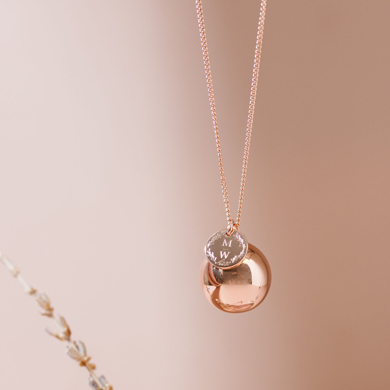 Chiama Angeli personalizzato Celeste oro rosa