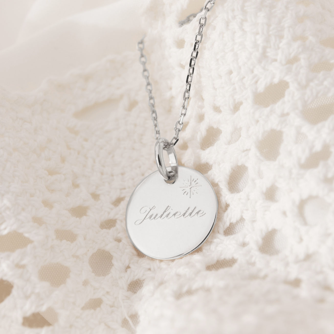 Collana battesimo personalizzata stellina argento 