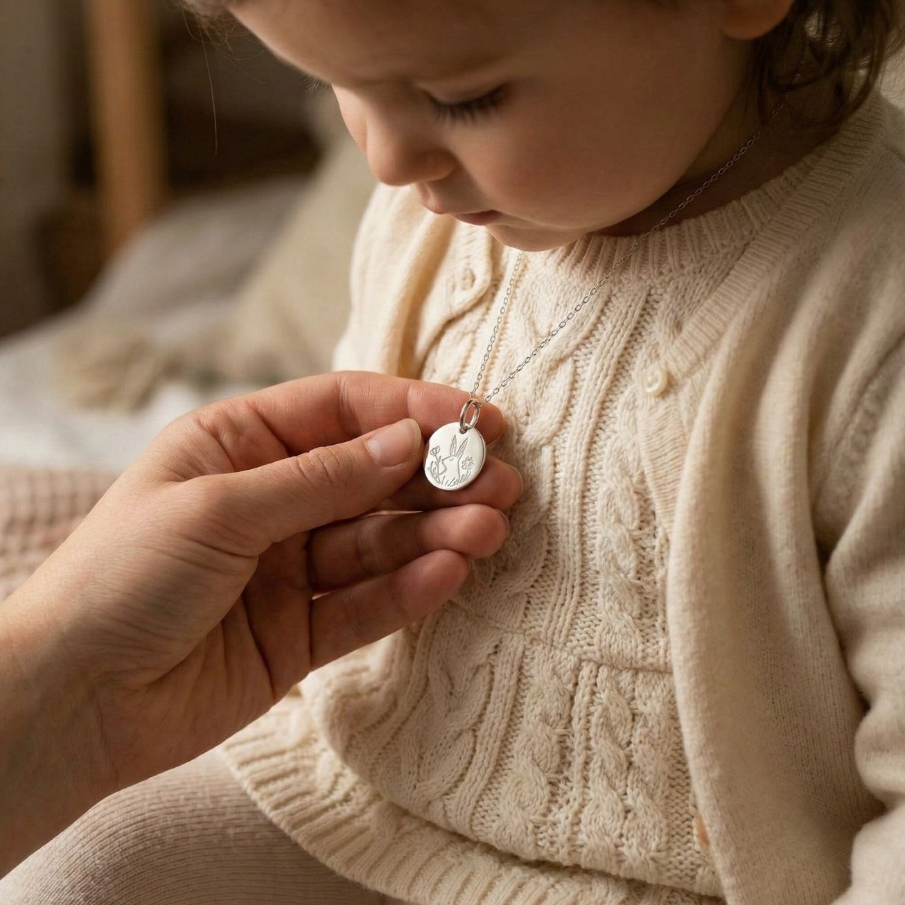 Collana battesimo coniglietto argento 925