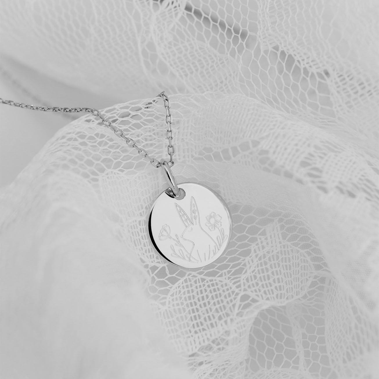 Collana battesimo coniglietto argento 925