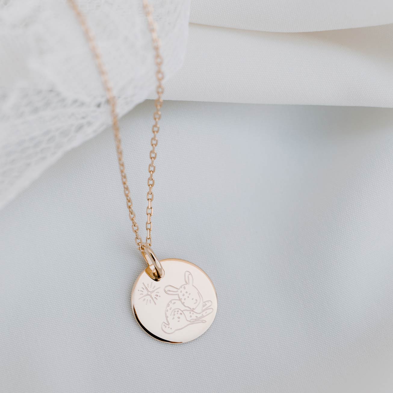 Collana bambino cerbiatto personalizzata