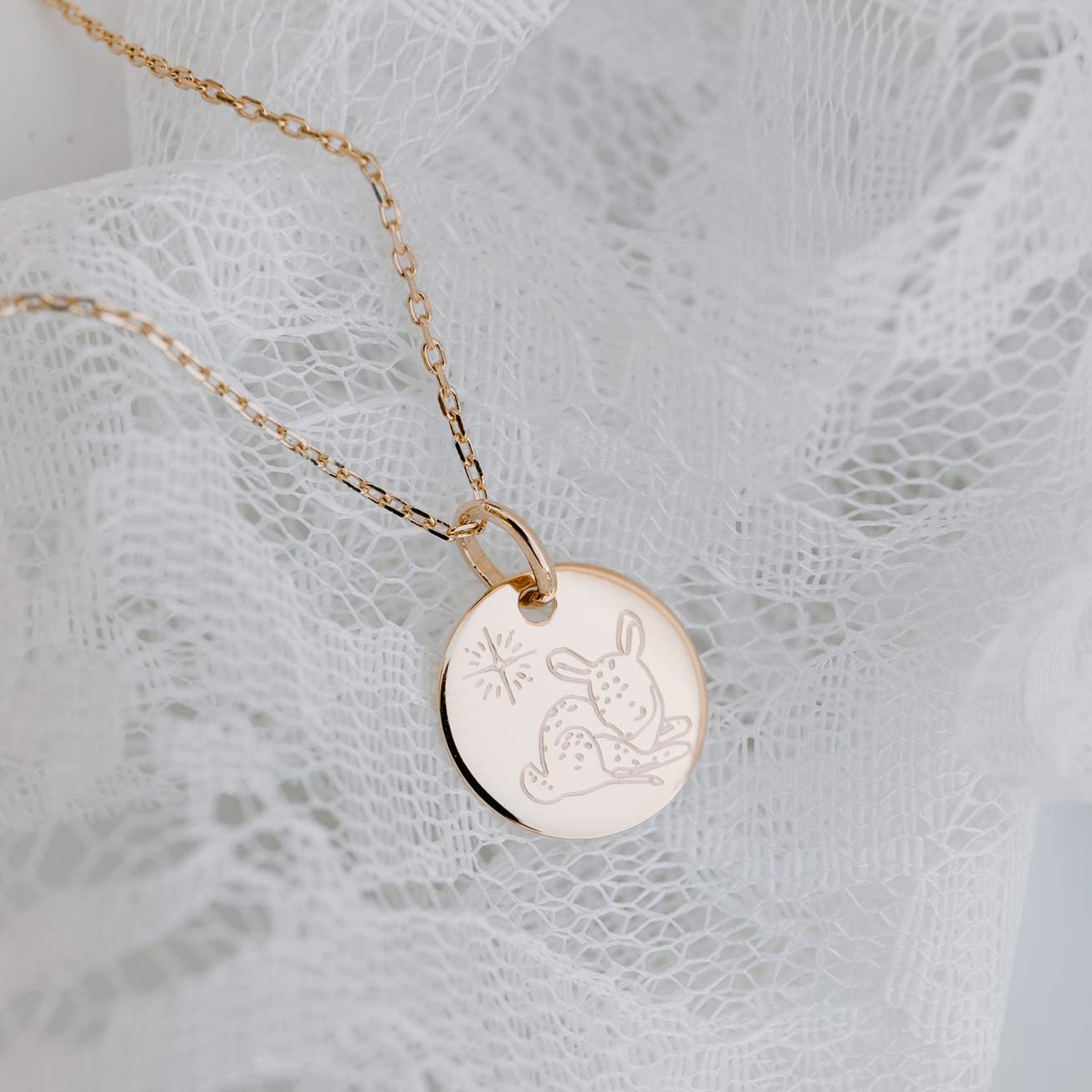 Collana bambino cerbiatto personalizzata