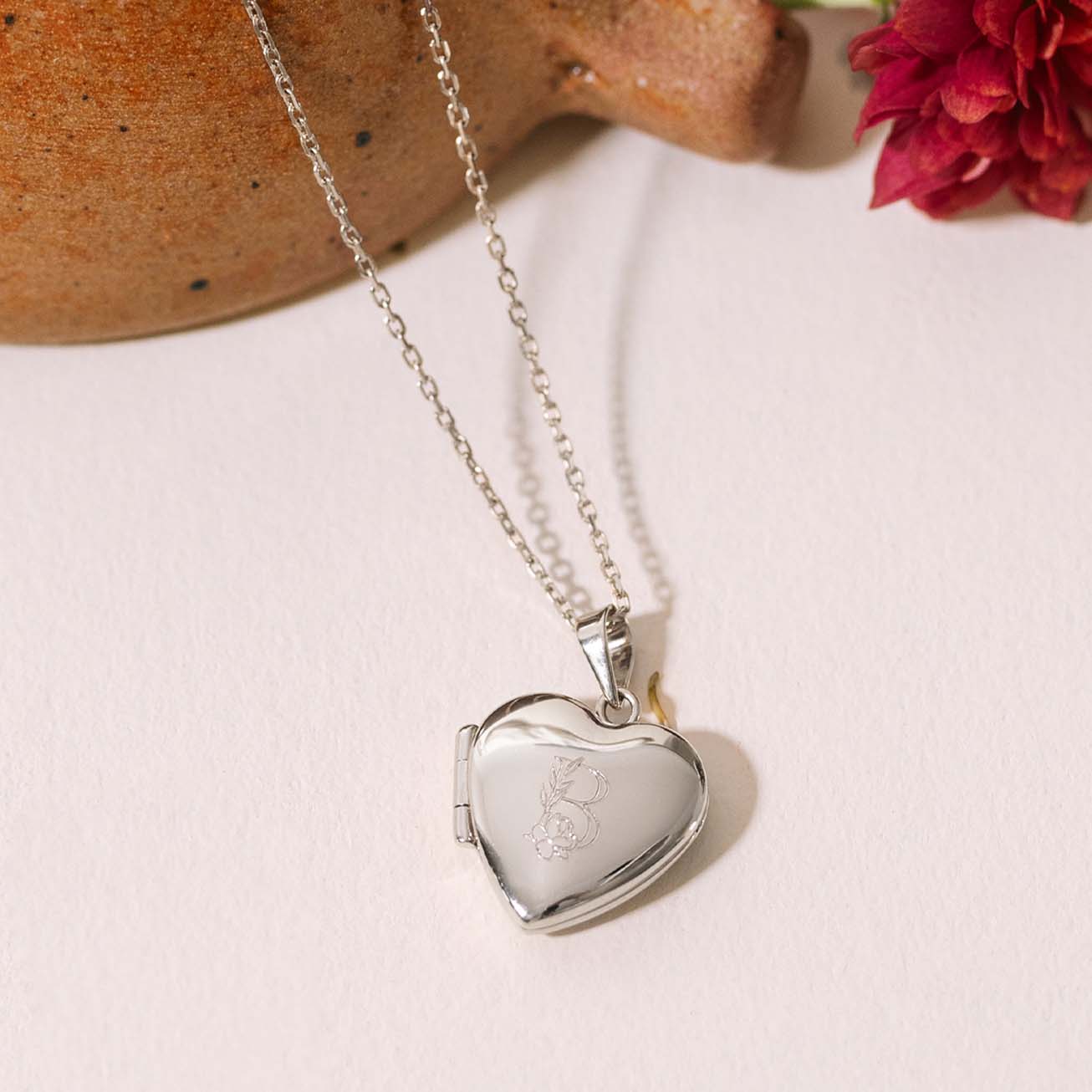 Collana cuore foto personalizzata argento