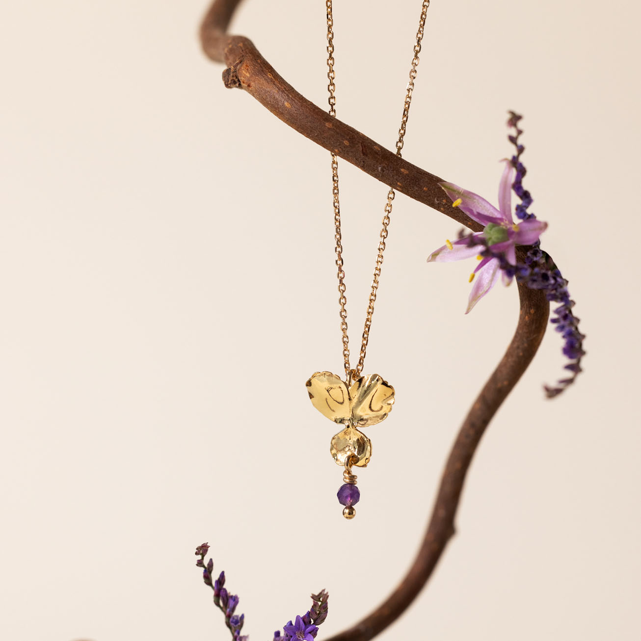 Collana viola del pensiero ametista