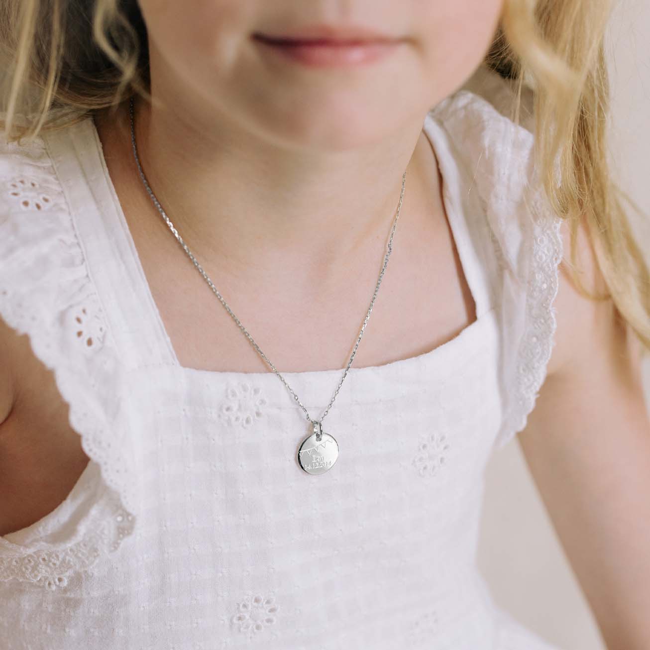 Collana battesimo bandiere argento 925