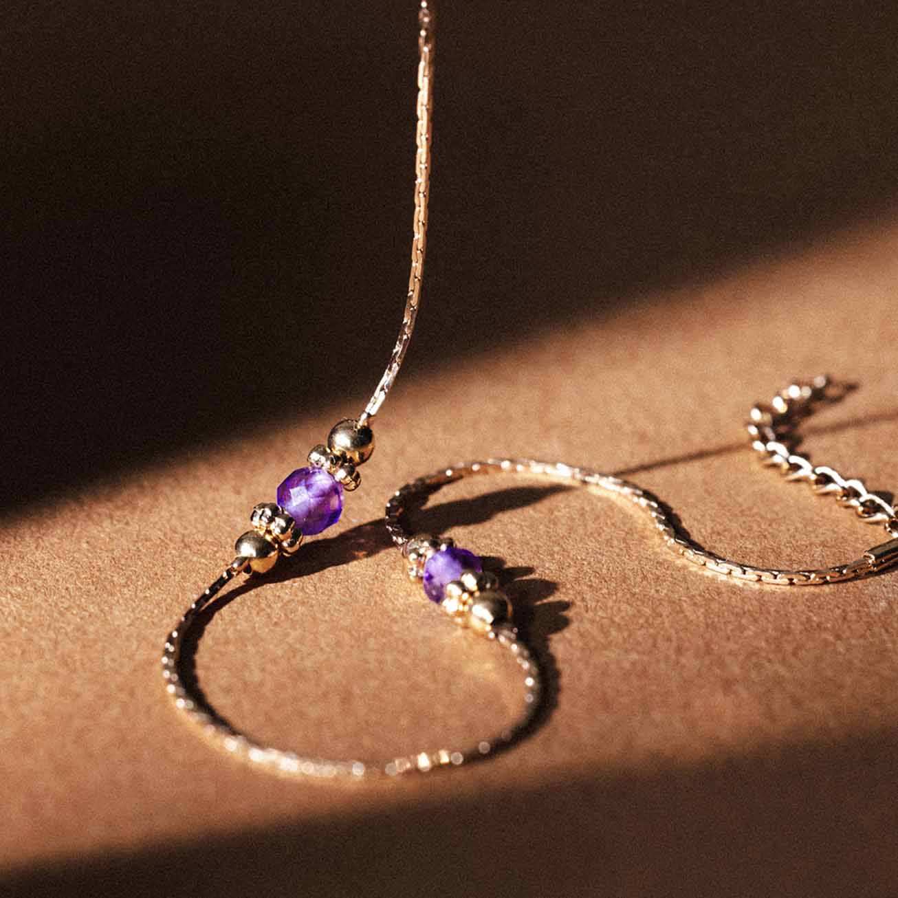 Collana pietra di nascita Ametista - Febbraio