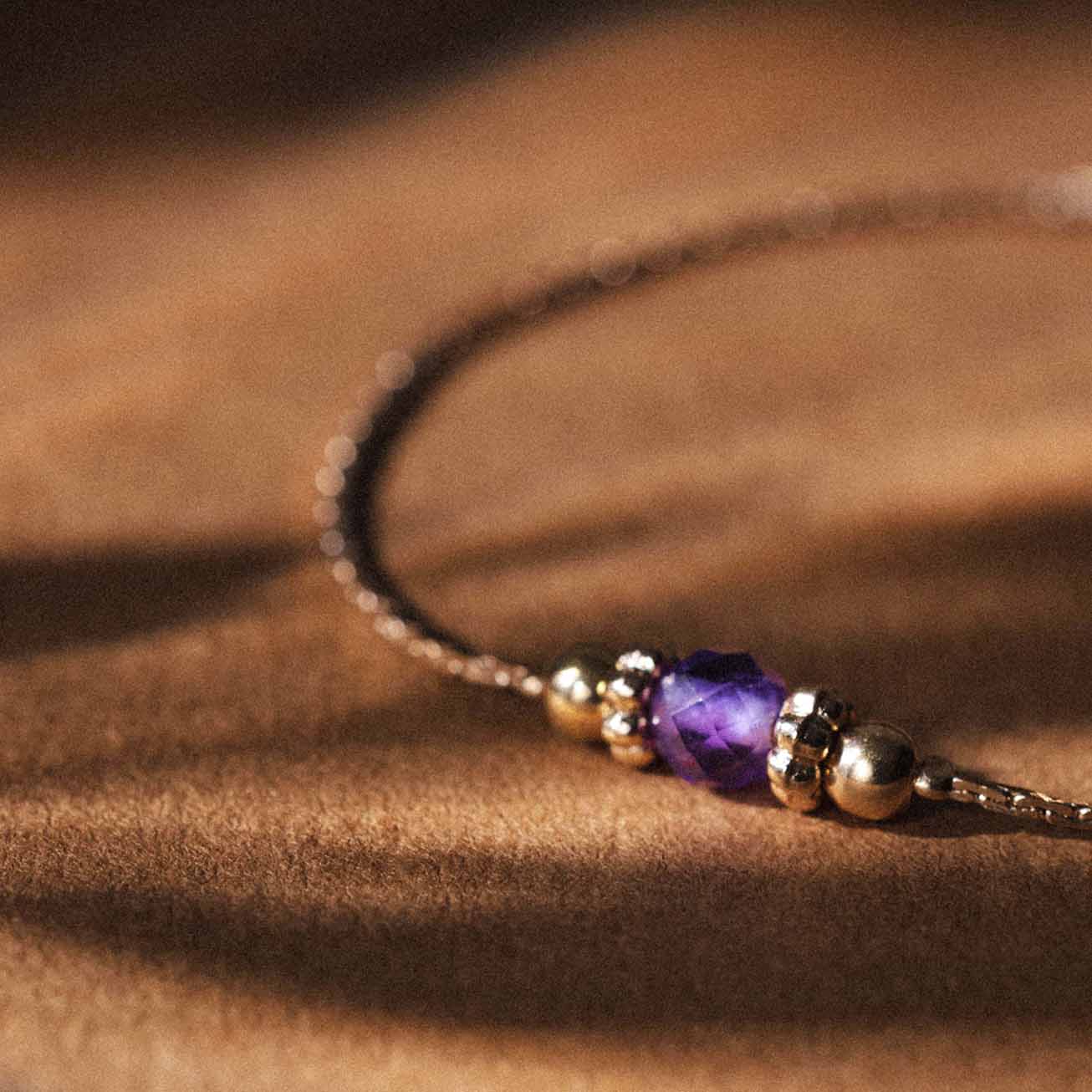 Collana pietra di nascita Ametista - Febbraio