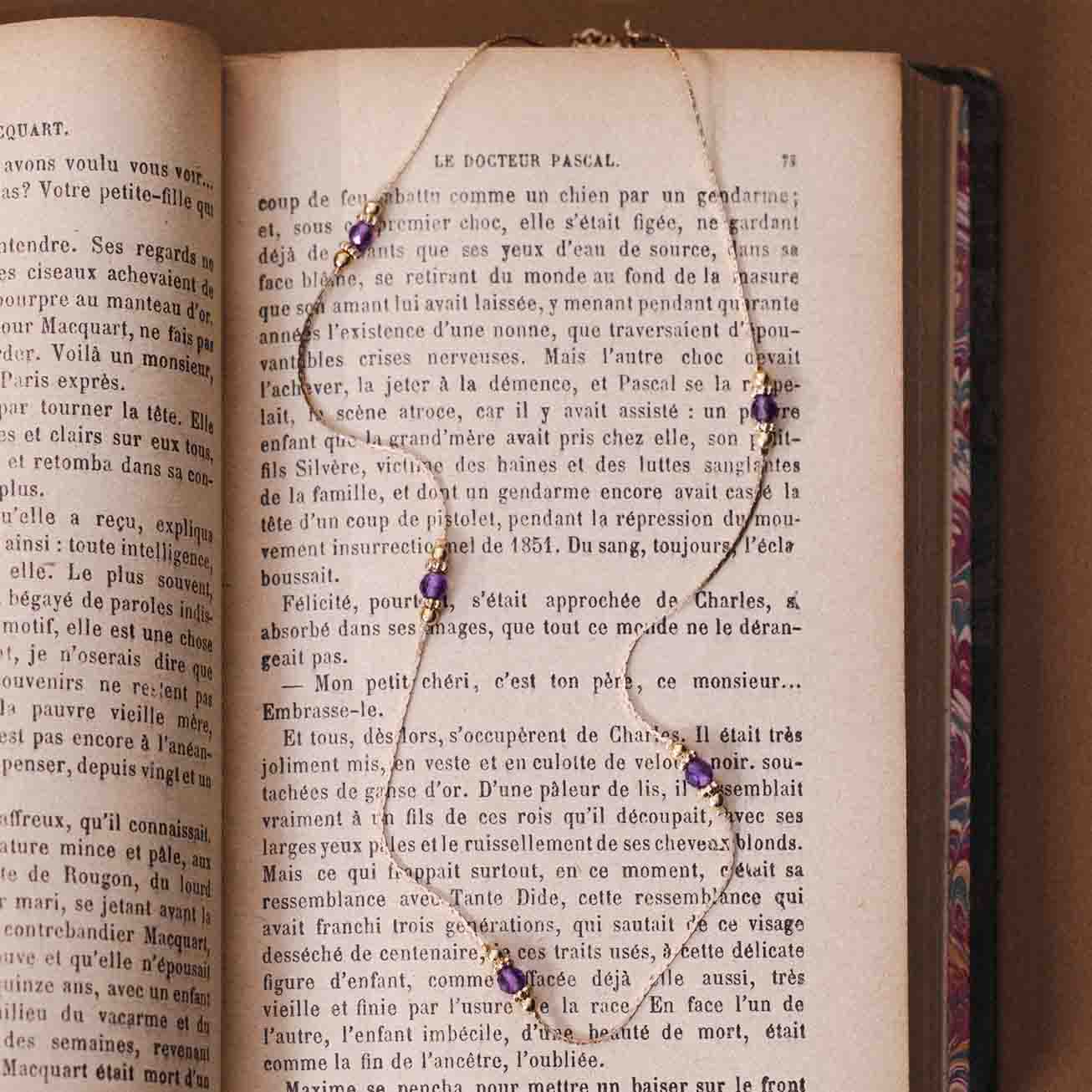 Collana pietra di nascita Ametista - Febbraio