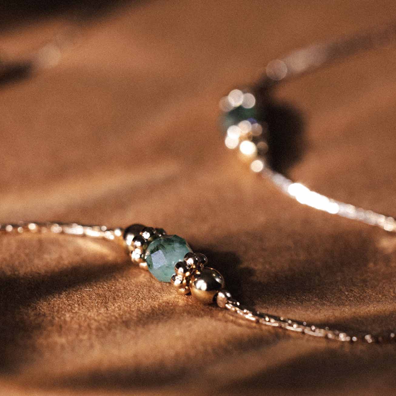 Collana pietra di nascita smeraldo - maggio
