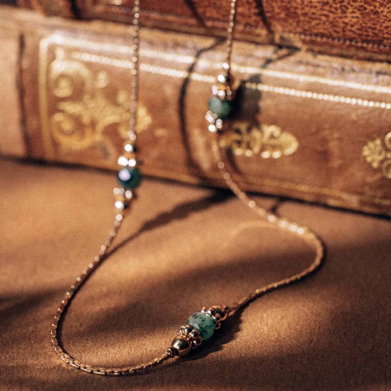 Collana pietra di nascita smeraldo - maggio