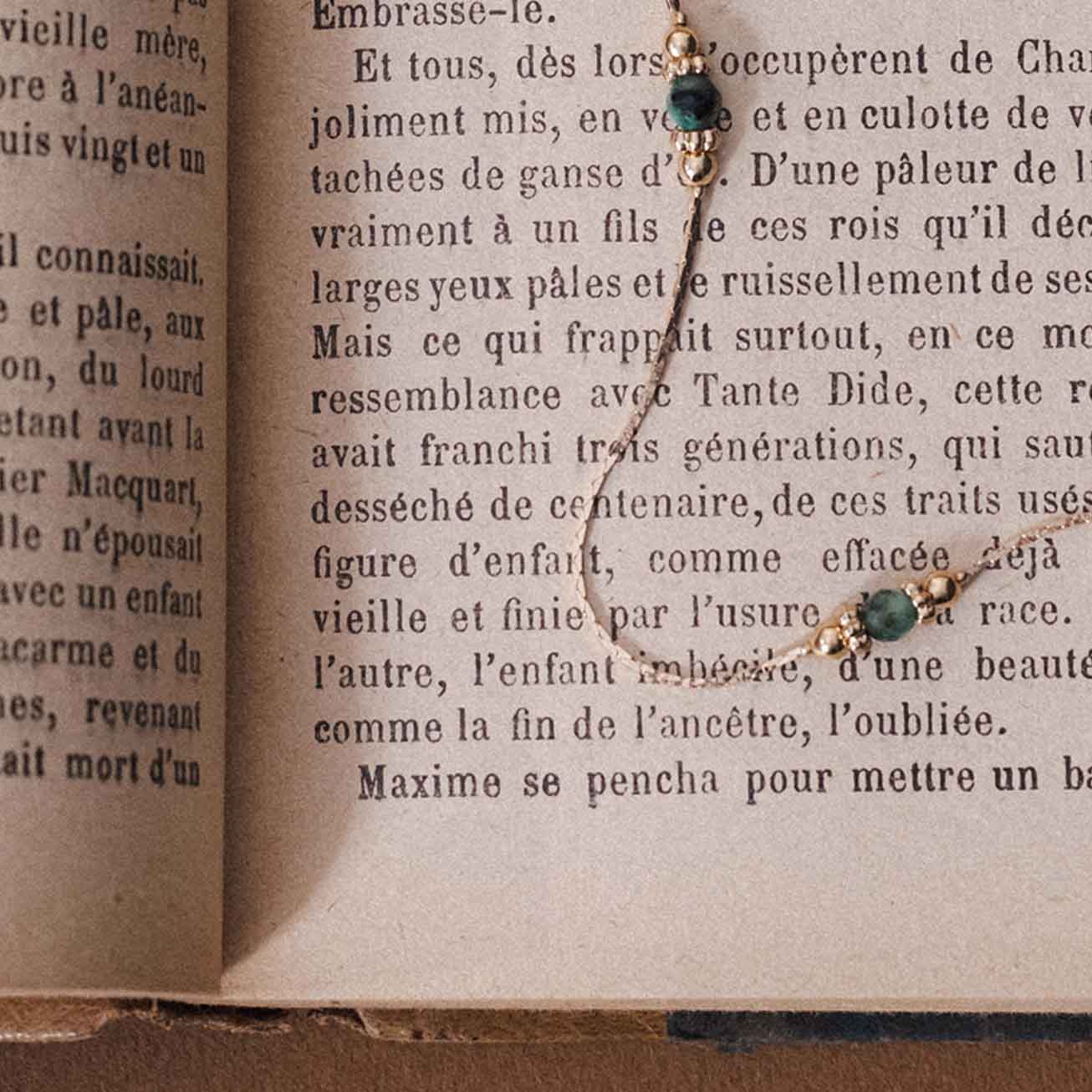 Collana pietra di nascita smeraldo - maggio