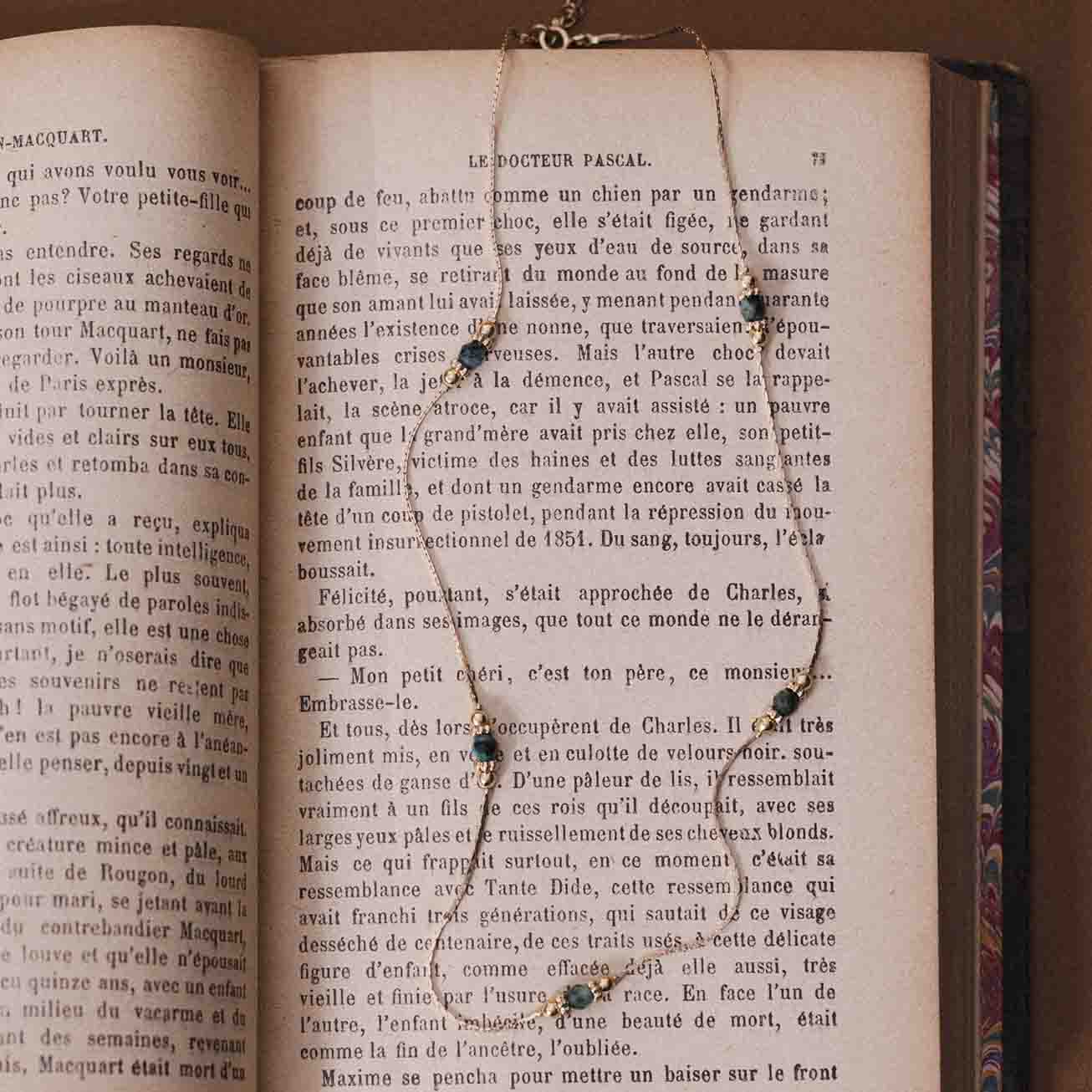 Collana pietra di nascita smeraldo - maggio