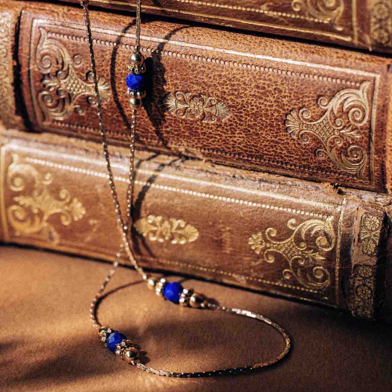 Collana pietra di nascita lapislazzuli - settembre
