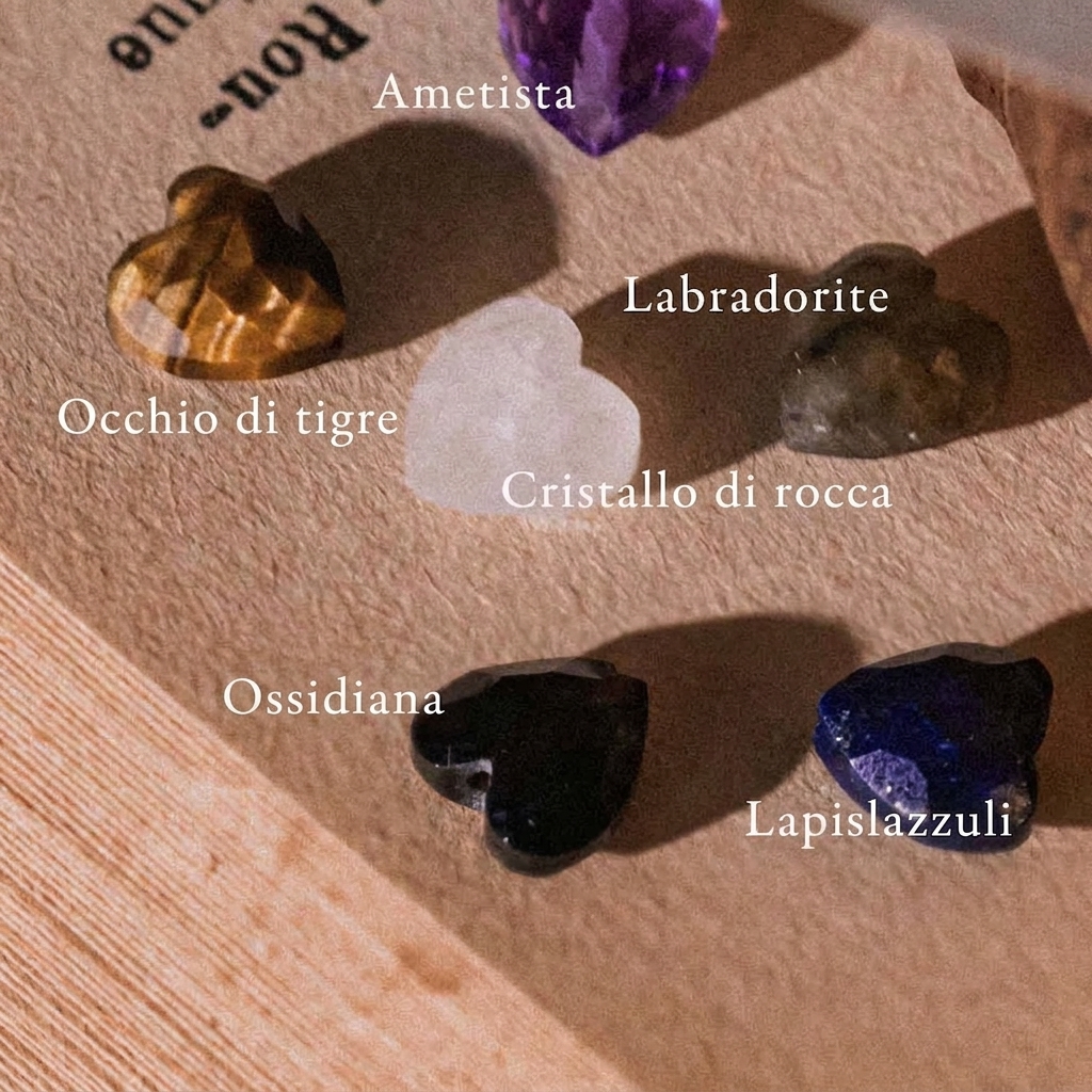 Bracciale cuore pietra labradorite