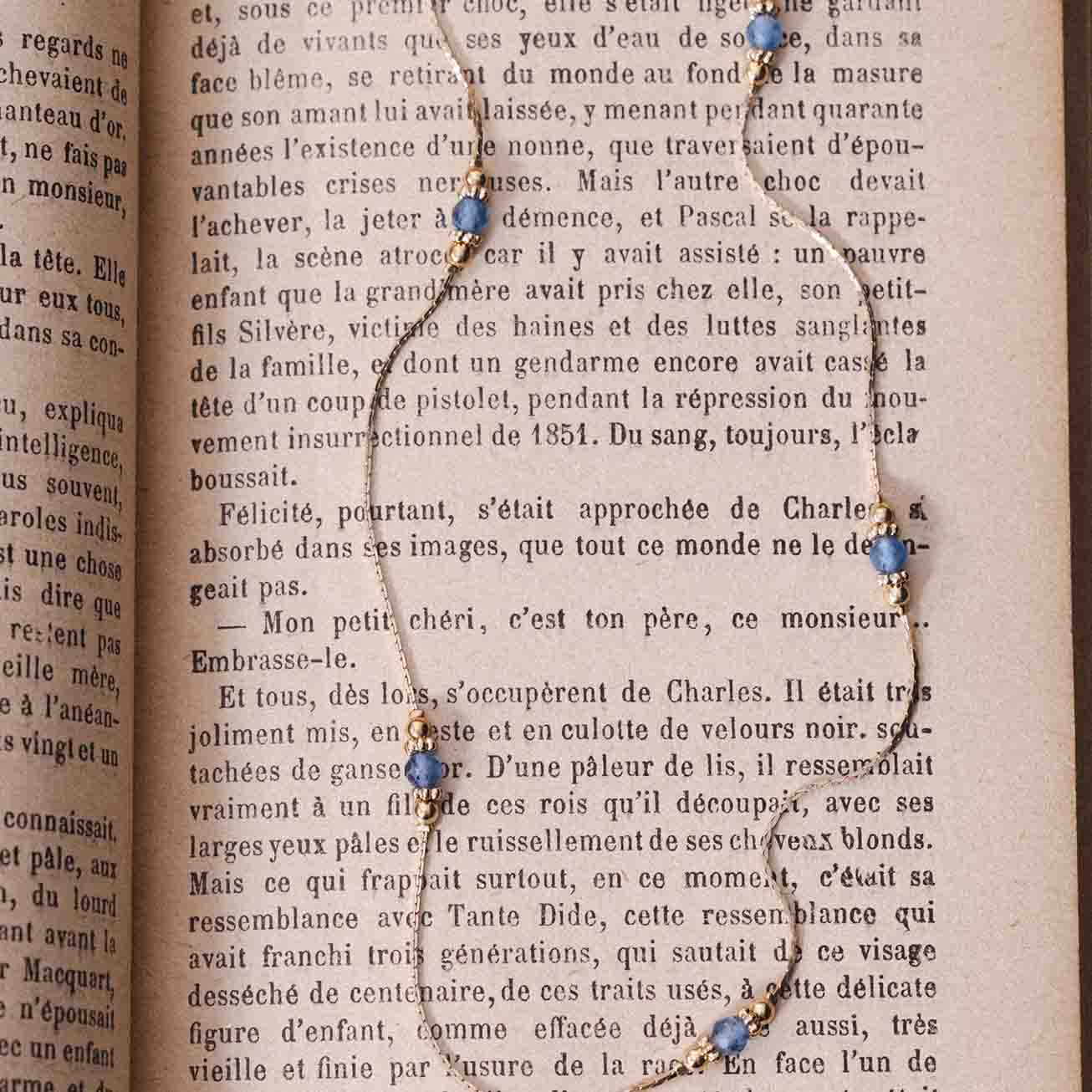 Collana pietra di nascita acquamarina - marzo