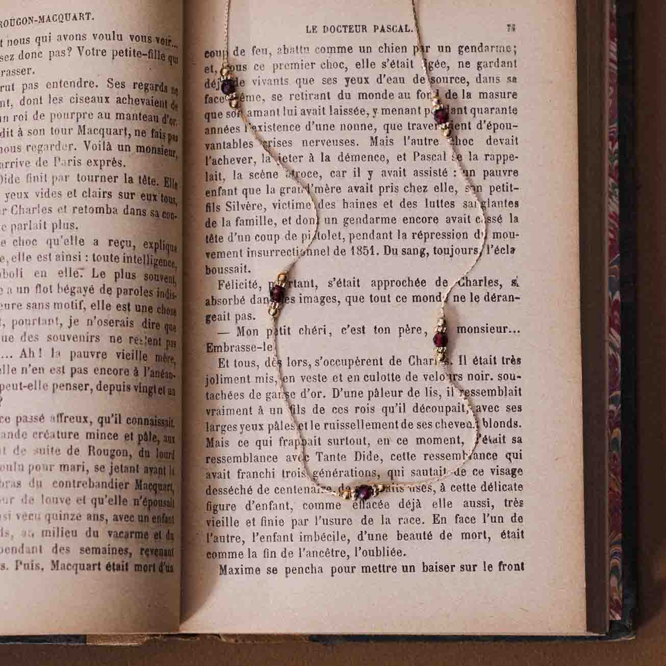 Collana pietra di nascita granato - Gennaio