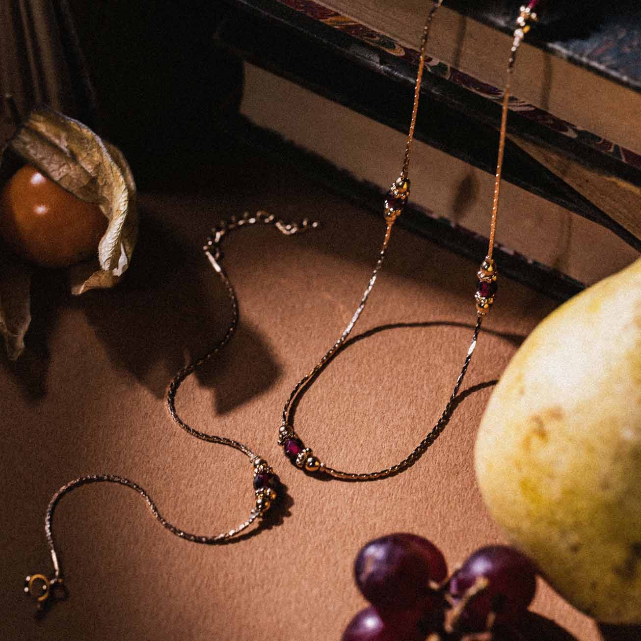 Collana pietra di nascita granato - Gennaio